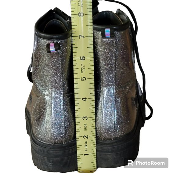 Patrizia Poweress Chunky Platform Gunmetal Metallic Combat Boots EU 36/US 6 - Picture 7 of 11